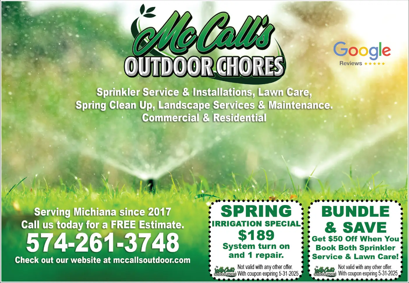 McCalls Outdoor chores