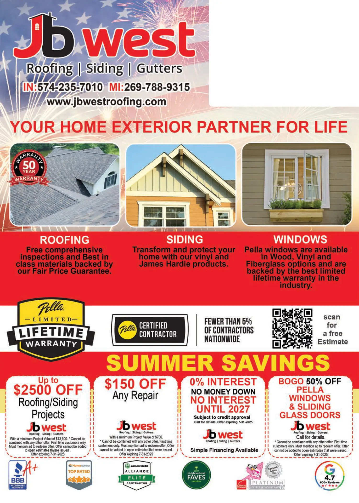 J&B West Roofing and Construction