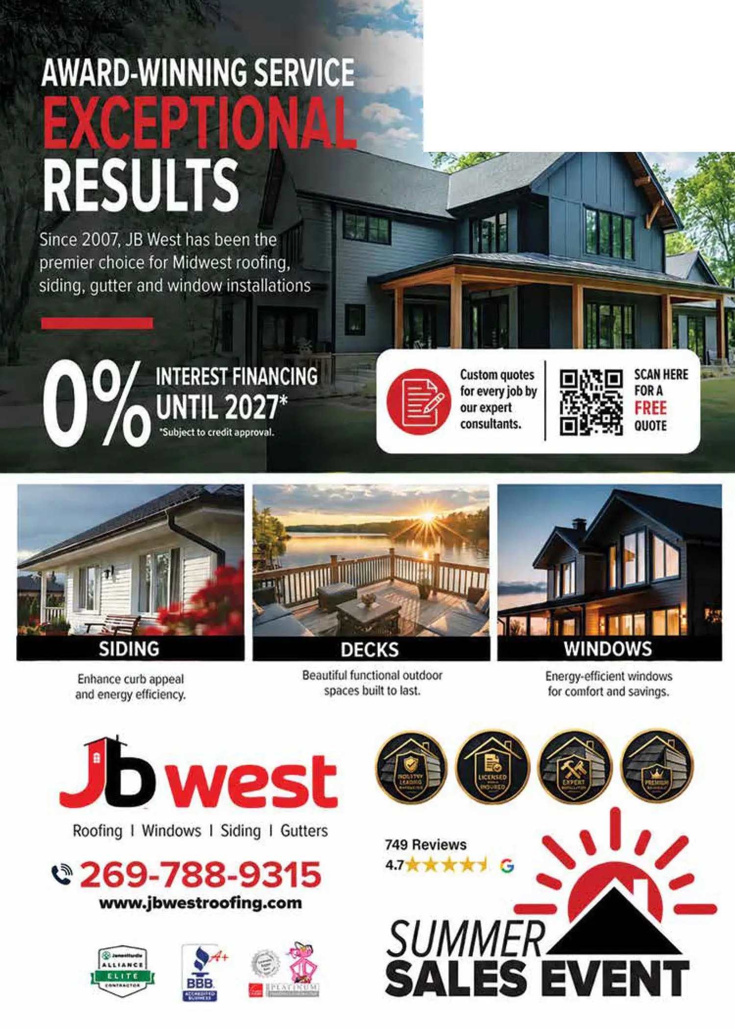 J&B West Roofing and Construction