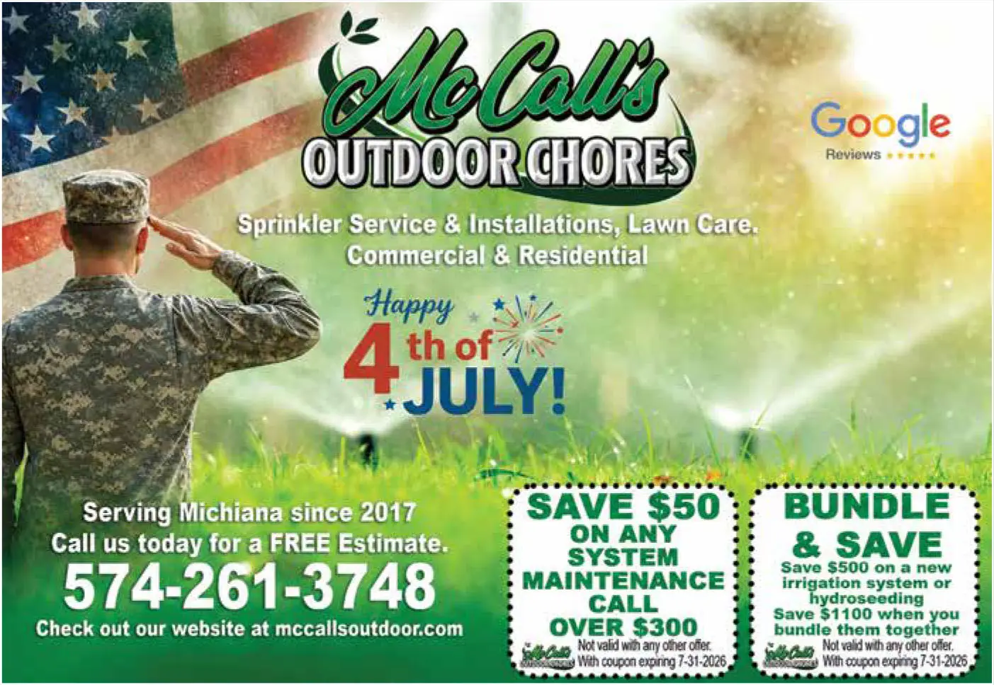 McCalls Outdoor chores