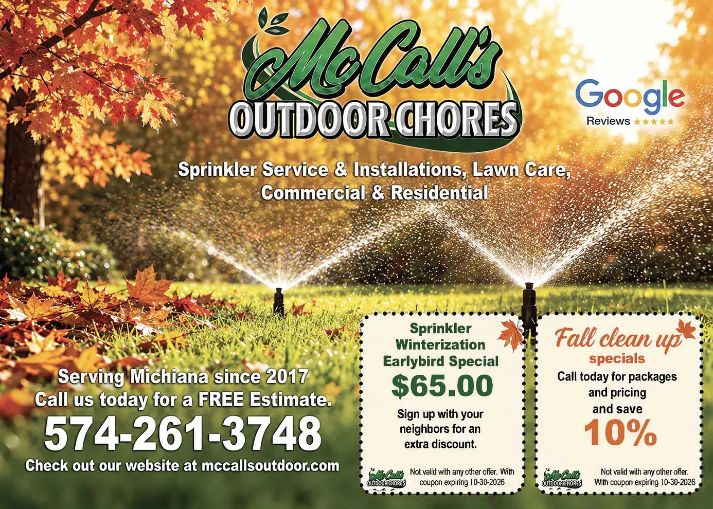 McCalls Outdoor chores